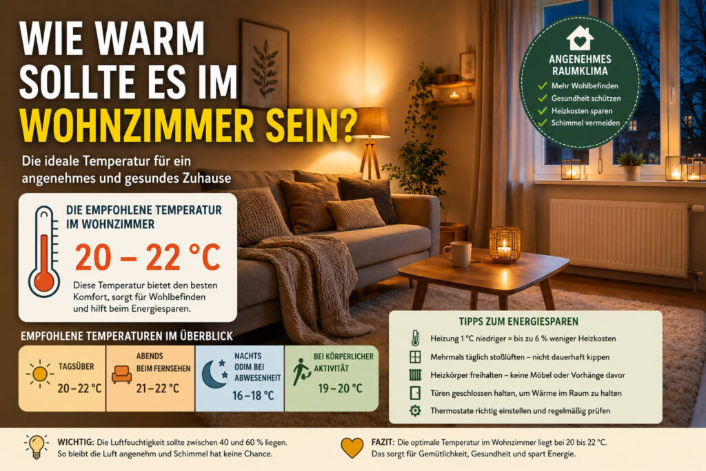 Wie warm sollte es im Wohnzimmer sein