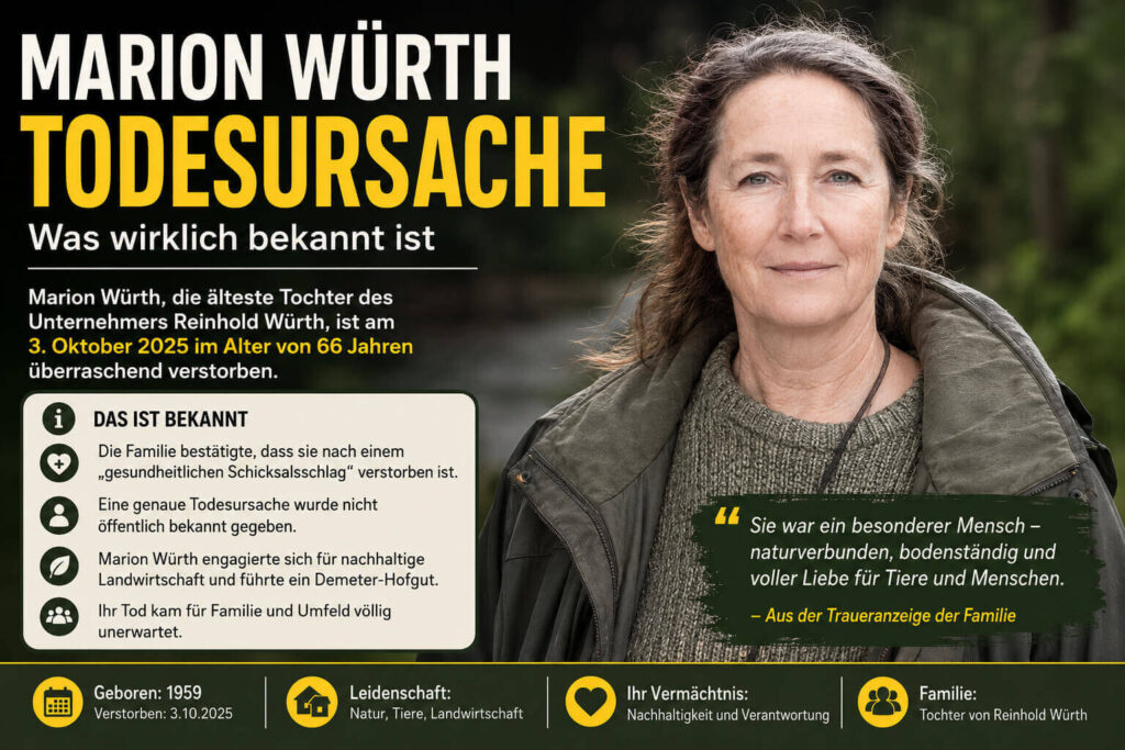 Marion Würth Todesursache – Was wirklich bekannt ist marion würth todesursache